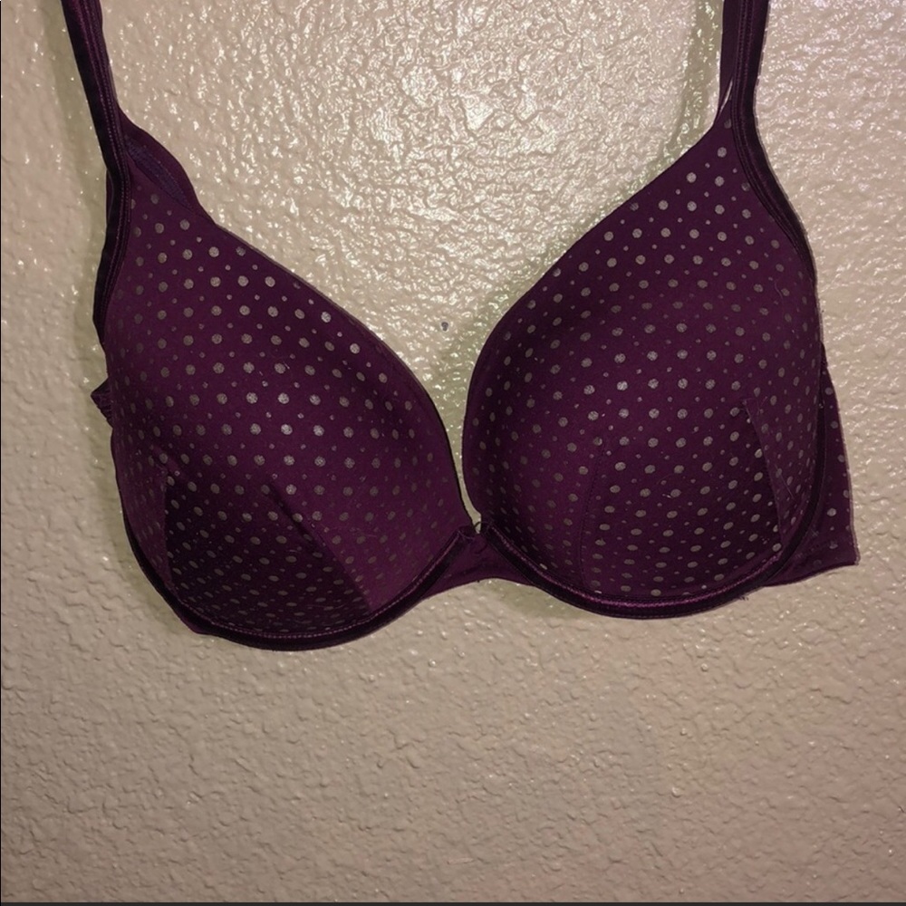 Cacique Underwire Bra - Purple Polka Dots - 40DD
